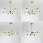 Люстра на штанге MARINE D104 10 lamps Gold/Transparent от ImperiumLoft