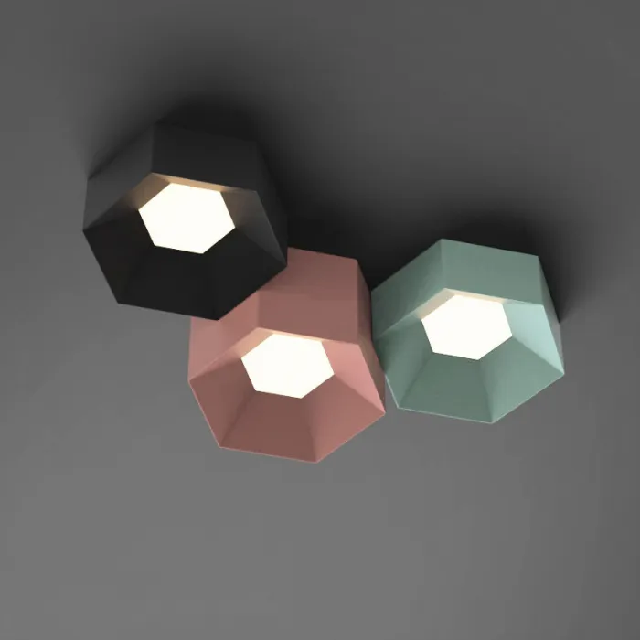 Потолочный светильник HEXAGON A H23 Light green от ImperiumLoft