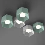 Потолочный светильник HEXAGON A H23 Light green от ImperiumLoft