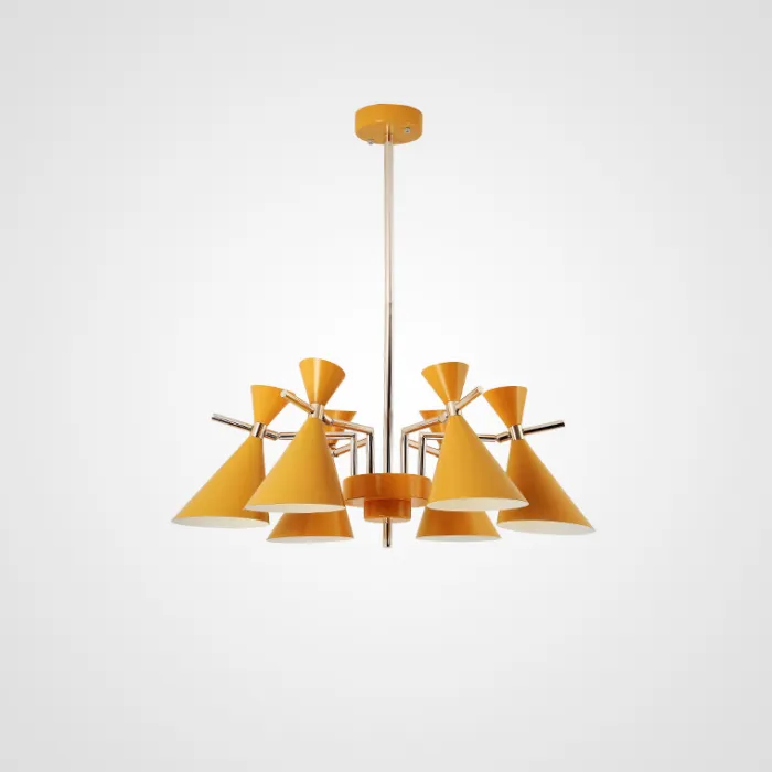 Люстра на штанге FRANKA D80 6 lamps Yellow от ImperiumLoft