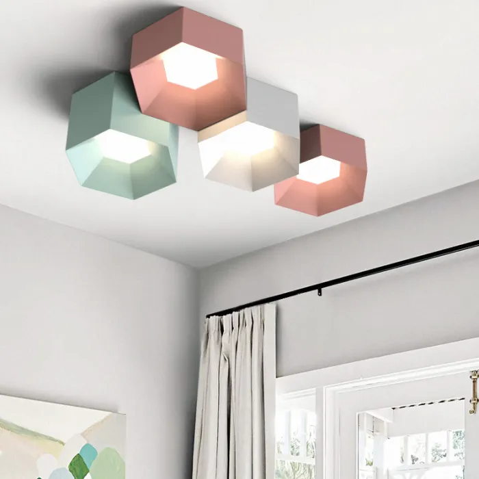 Потолочный светильник HEXAGON A H23 Light green от ImperiumLoft