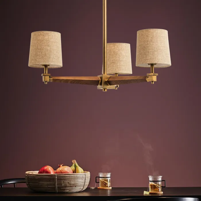 Люстра Jorgenson D70 Beige/Light wood от ImperiumLoft