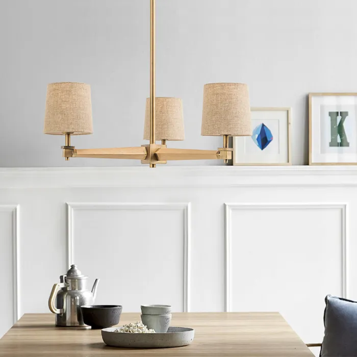 Люстра Jorgenson D70 Beige/Light wood от ImperiumLoft