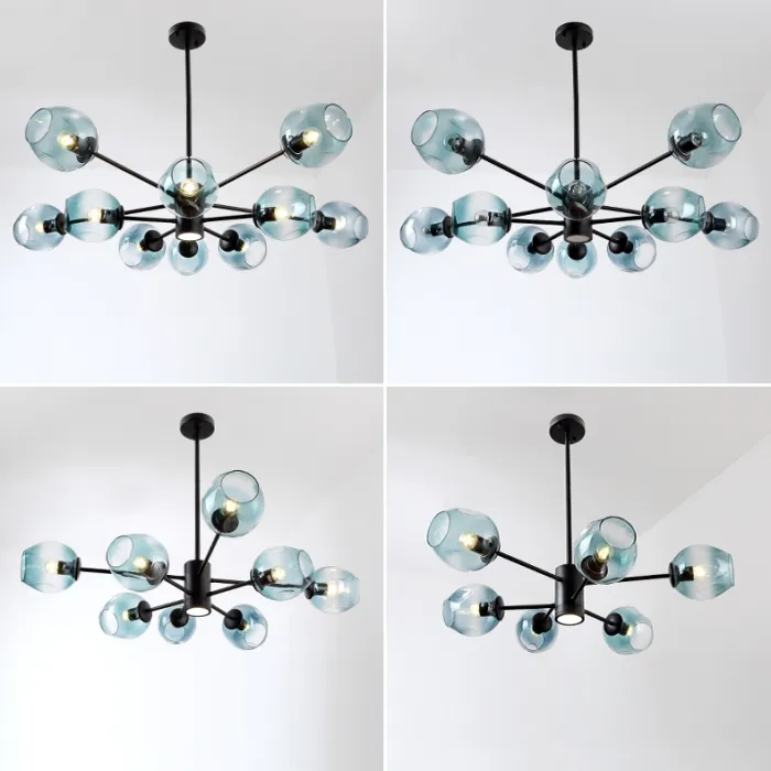 Люстра на штанге MARINE D85 Black/Blue от ImperiumLoft
