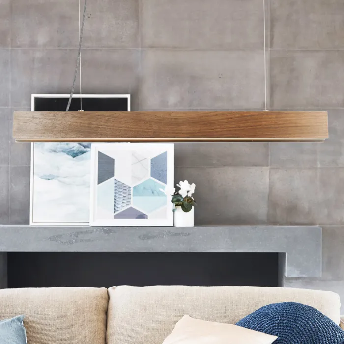 Подвесной реечный светильник RISTON Light brown от ImperiumLoft