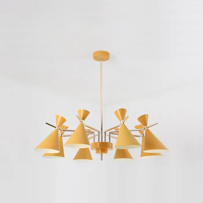 Люстра на штанге FRANKA D100 8 lamps Yellow от ImperiumLoft