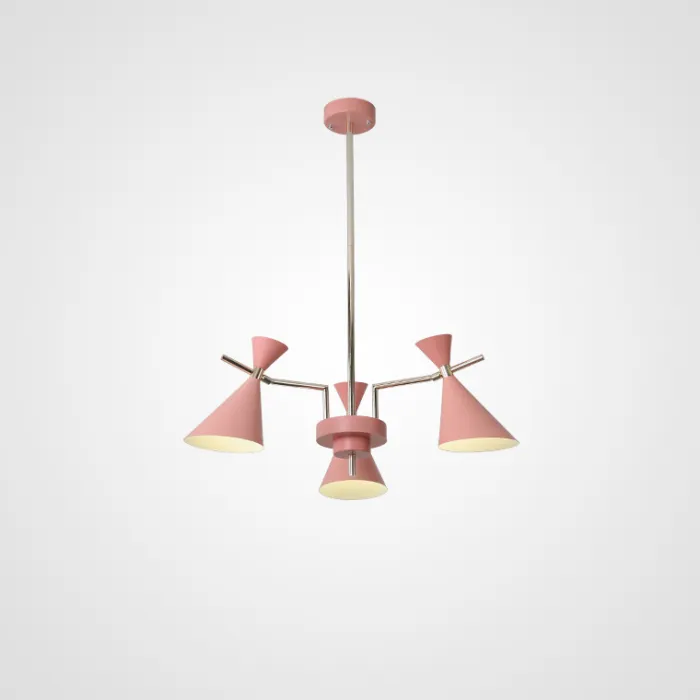 Люстра на штанге FRANKA D80 3 lamps Pink от ImperiumLoft