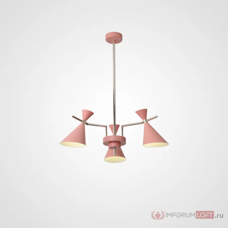 Люстра на штанге FRANKA D80 3 lamps Pink от ImperiumLoft