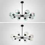 Люстра на штанге MARINE D104 10 lamps Gold/Transparent от ImperiumLoft