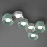 Потолочный светильник HEXAGON A H23 Light green от ImperiumLoft