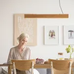 Подвесной реечный светильник RISTON Light brown от ImperiumLoft