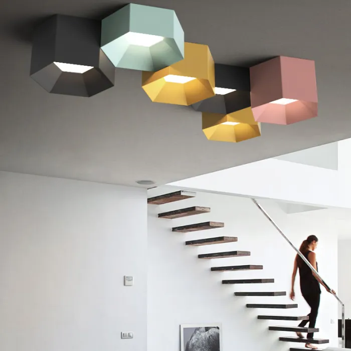 Потолочный светильник HEXAGON A H23 Light green от ImperiumLoft