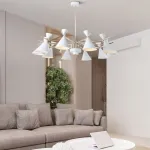Люстра на штанге FRANKA D100 8 lamps Green от ImperiumLoft