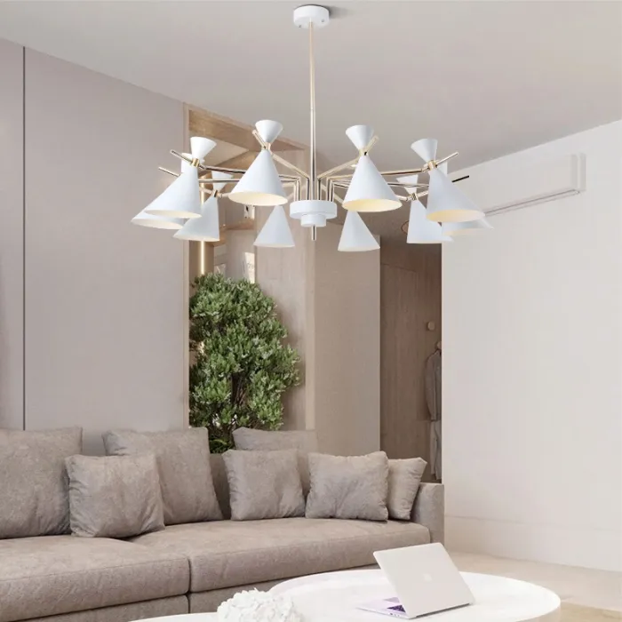 Люстра на штанге FRANKA D100 8 lamps Green от ImperiumLoft