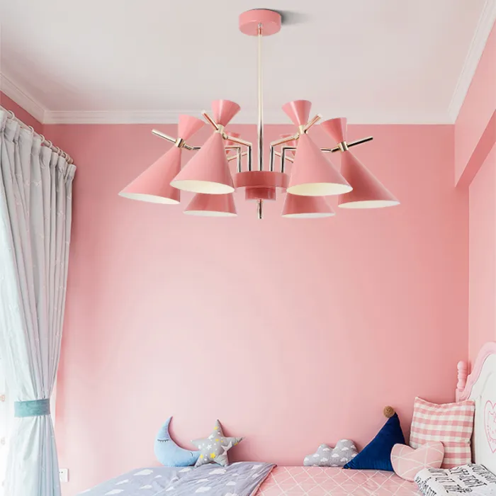 Люстра на штанге FRANKA D100 8 lamps Green от ImperiumLoft