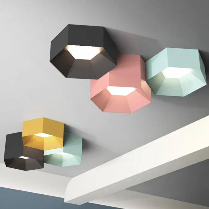 Потолочный светильник HEXAGON A H23 Light green от ImperiumLoft