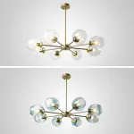 Люстра на штанге MARINE D104 10 lamps Gold/Transparent от ImperiumLoft