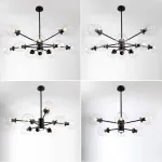 Люстра на штанге MARINE D104 10 lamps Gold/Transparent от ImperiumLoft