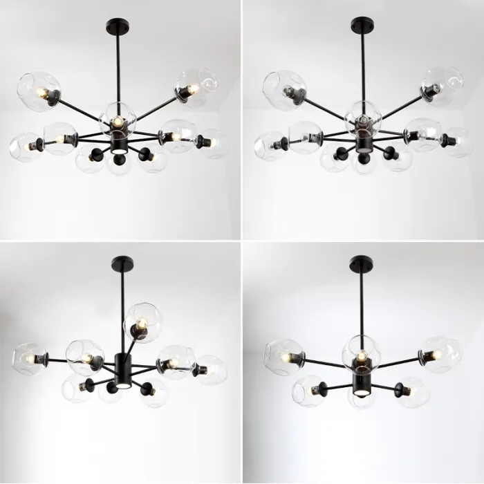 Люстра на штанге MARINE D104 10 lamps Gold/Transparent от ImperiumLoft
