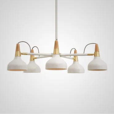 Люстра на штанге OPLAND A 5 lamps White от ImperiumLoft