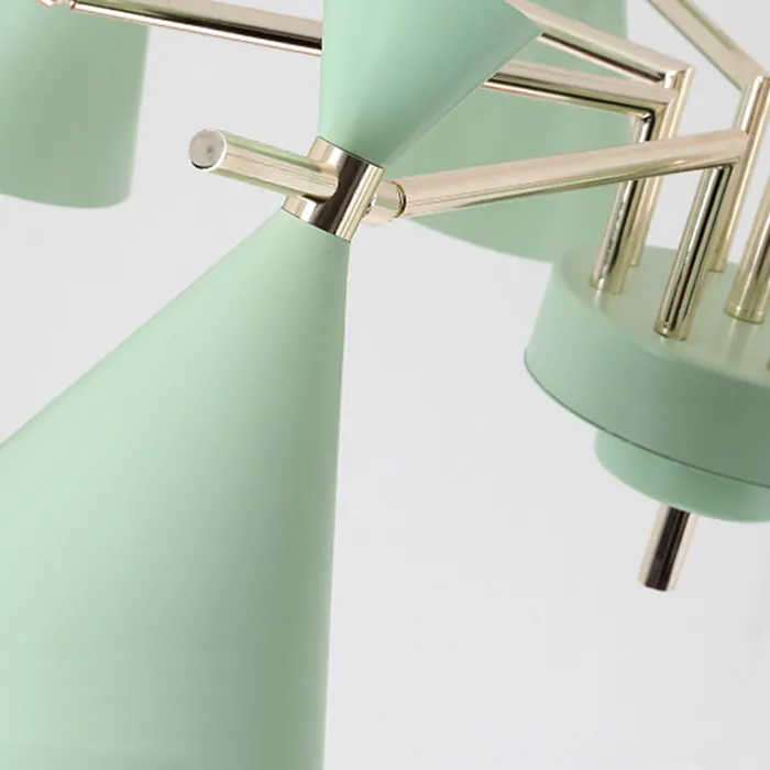 Люстра на штанге FRANKA D100 8 lamps Green от ImperiumLoft