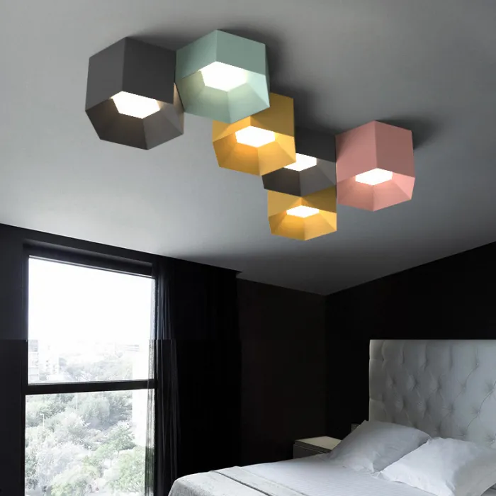 Потолочный светильник HEXAGON A H23 Light green от ImperiumLoft