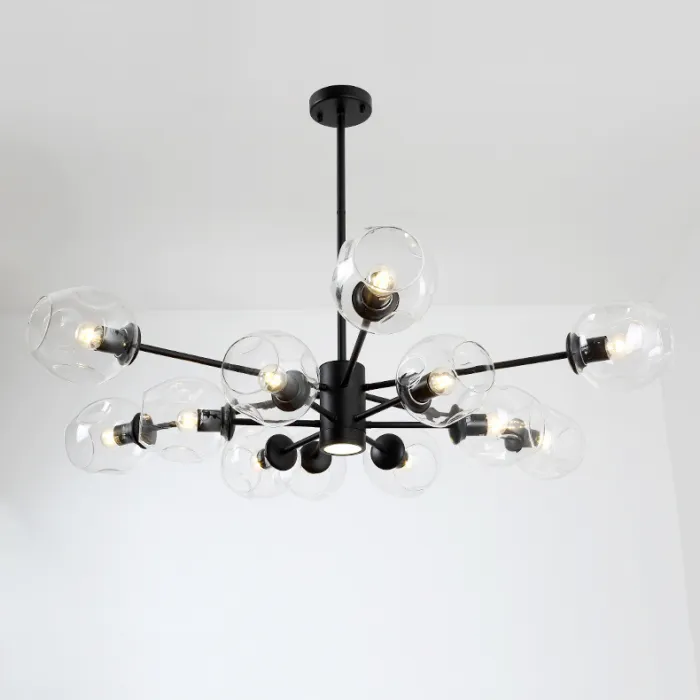 Люстра на штанге MARINE D104 10 lamps Gold/Transparent от ImperiumLoft