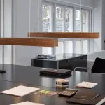 Подвесной реечный светильник RISTON Light brown от ImperiumLoft