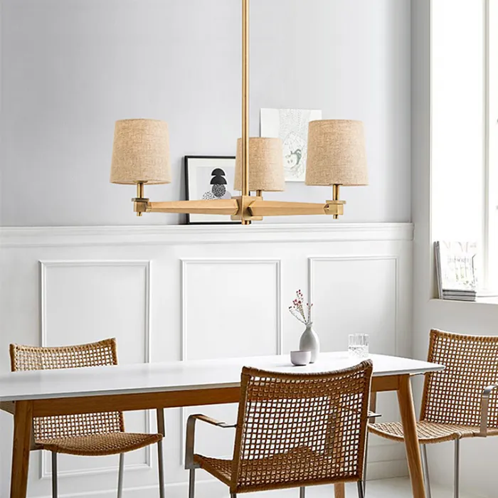 Люстра Jorgenson D70 Beige/Light wood от ImperiumLoft