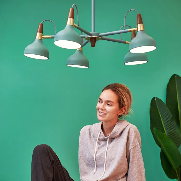 Люстра на штанге OPLAND A 5 lamps White от ImperiumLoft