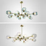 Люстра на штанге MARINE D104 10 lamps Gold/Transparent от ImperiumLoft