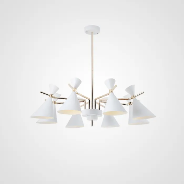 Люстра на штанге FRANKA D100 8 lamps White от ImperiumLoft