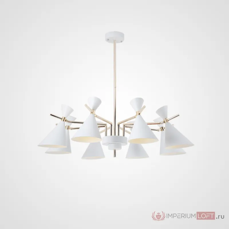 Люстра на штанге FRANKA D100 8 lamps White от ImperiumLoft