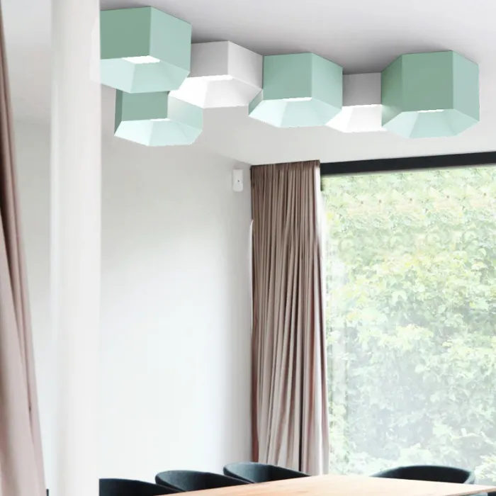 Потолочный светильник HEXAGON A H23 Light green от ImperiumLoft