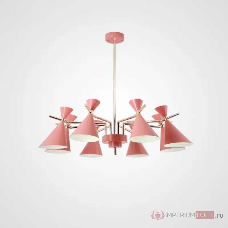 Люстра на штанге FRANKA D100 8 lamps Pink от ImperiumLoft