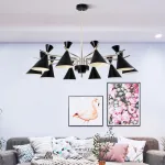 Люстра на штанге FRANKA D100 8 lamps Green от ImperiumLoft