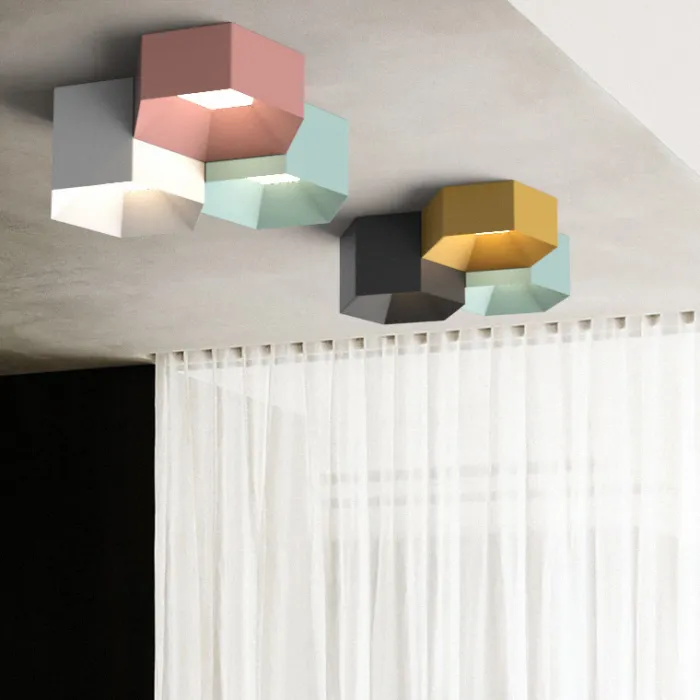 Потолочный светильник HEXAGON A H23 Light green от ImperiumLoft