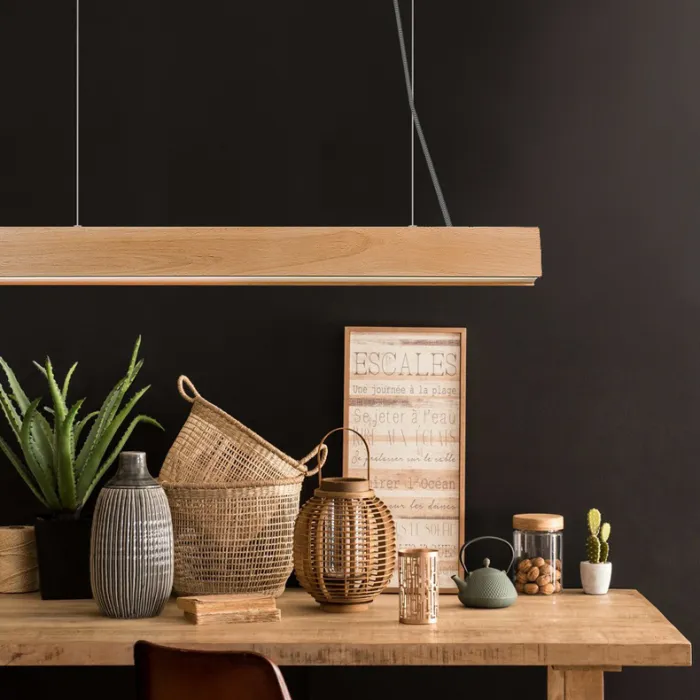 Подвесной реечный светильник RISTON Light brown от ImperiumLoft