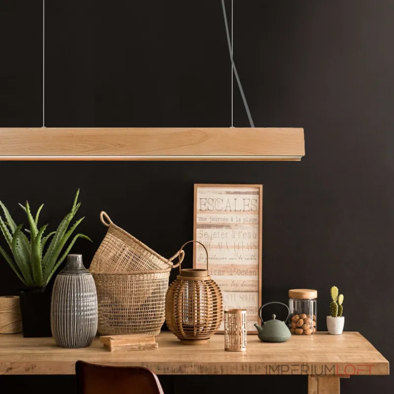 Подвесной реечный светильник RISTON Dark brown Подвесной реечный светильник RISTON Dark brown