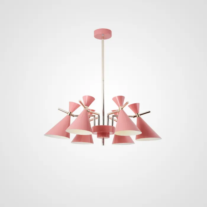 Люстра на штанге FRANKA D80 6 lamps Pink от ImperiumLoft