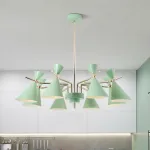 Люстра на штанге FRANKA D100 8 lamps Green от ImperiumLoft
