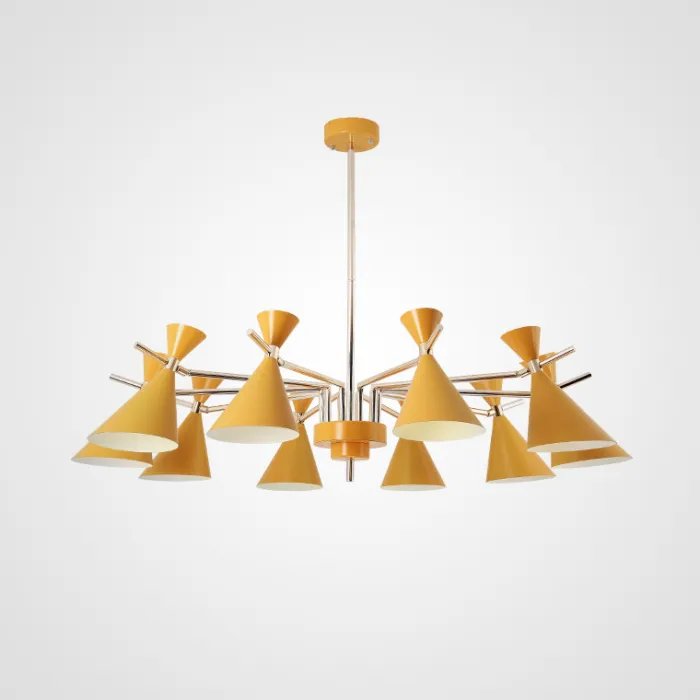 Люстра на штанге FRANKA D120 10 lamps Yellow от ImperiumLoft