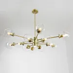 Люстра на штанге MARINE D104 10 lamps Gold/Transparent от ImperiumLoft