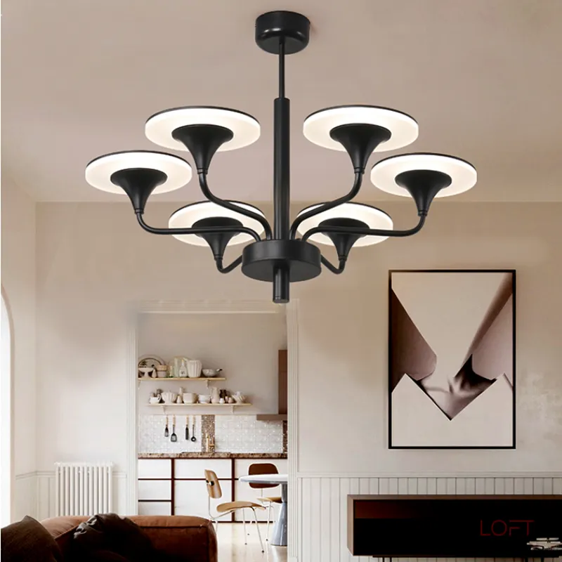 Люстра на штанге PILLAR L12 Black от ImperiumLoft