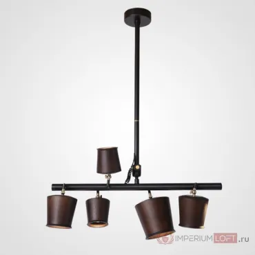 Подвесной реечный светильник CONNY L5 Dark brown от ImperiumLoft