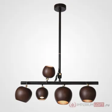 Подвесной реечный светильник CONNY L5 Dark brown