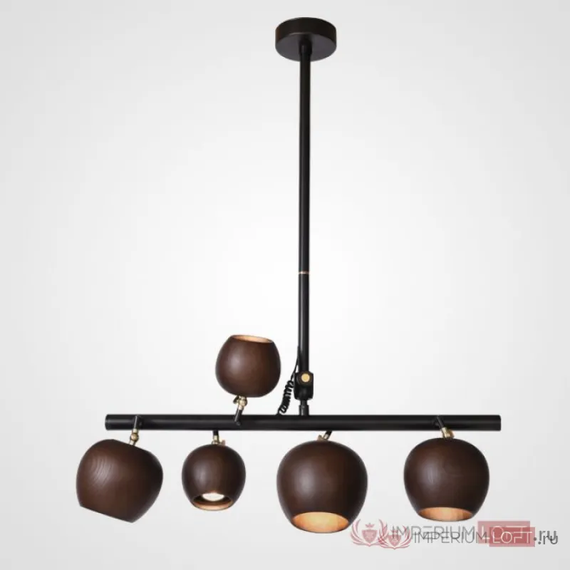 Подвесной реечный светильник CONNY L5 Dark brown от ImperiumLoft