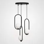 Подвесной светильник HOOP-TRIO Черный, Эллипс S, Диск от ImperiumLoft