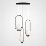 Подвесной светильник HOOP-TRIO Серебро, Эллипс S, Диск от ImperiumLoft