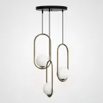 Подвесной светильник HOOP-TRIO Латунь, Эллипс S, Диск от ImperiumLoft